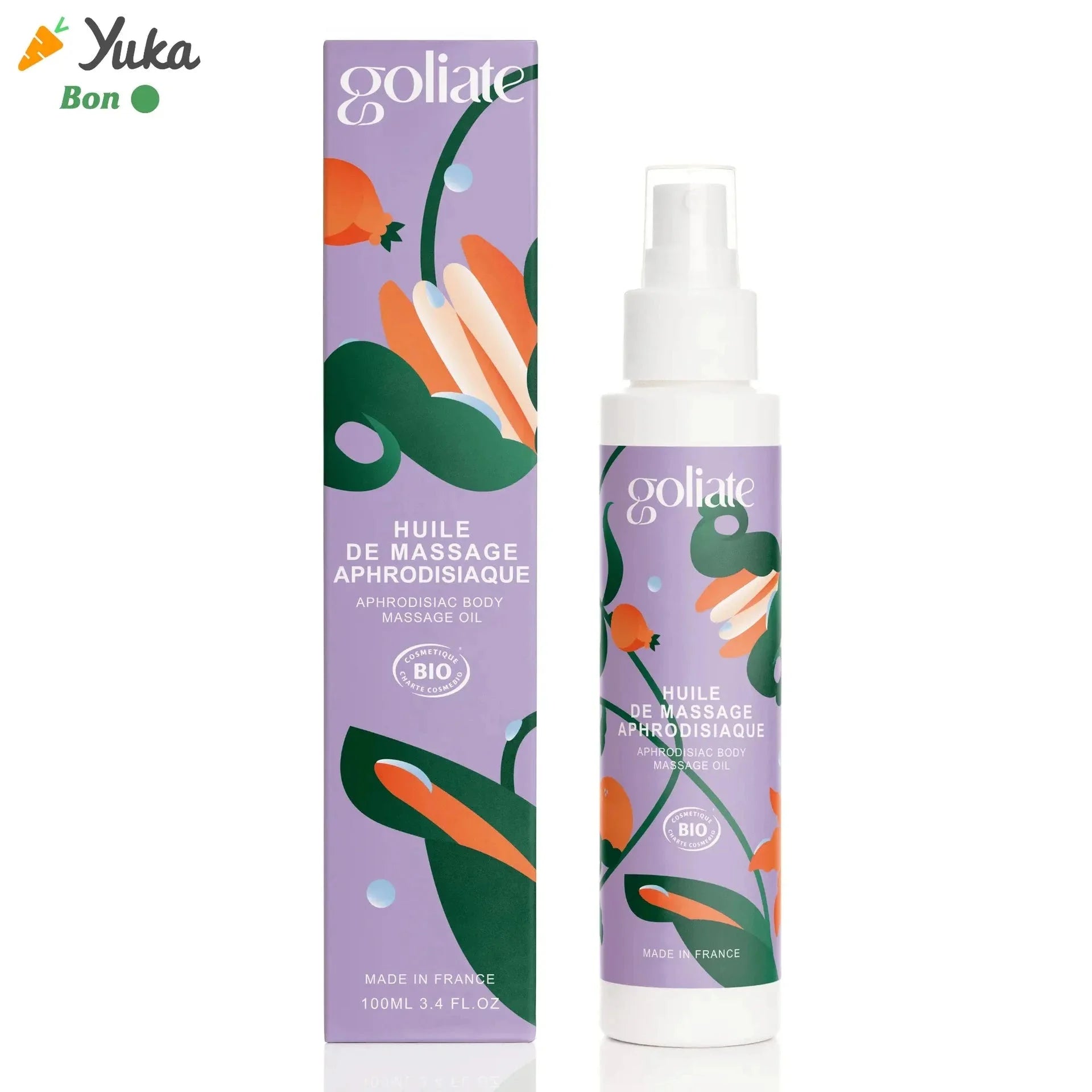 Huile de massage aphrodisiaque bio 100ml, idéale pour des moments intimes sensuels et naturels. Made in France.