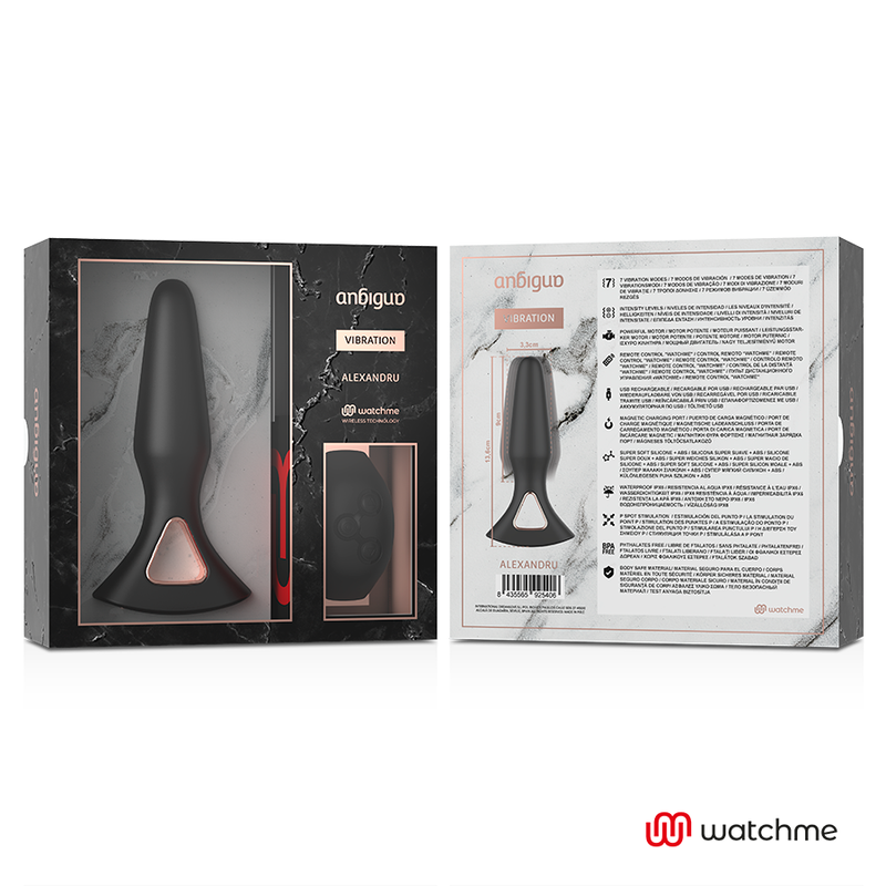 Anbiguo - Watchme Vibrateur Télécommande Plug Anal Alexandru