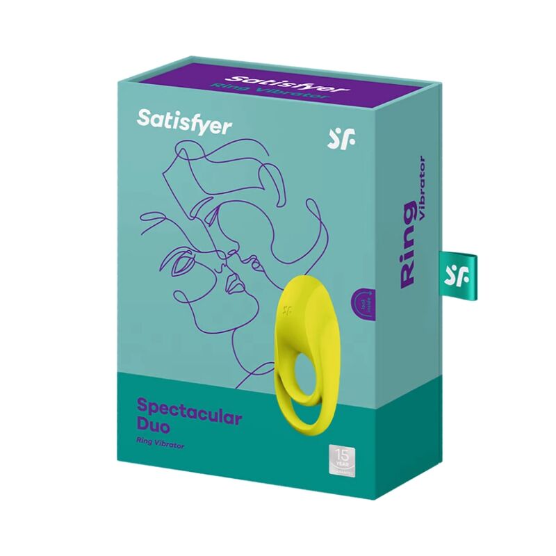 Satisfyer - Vibrateur Anneau Spectaculaire Duo Jaune