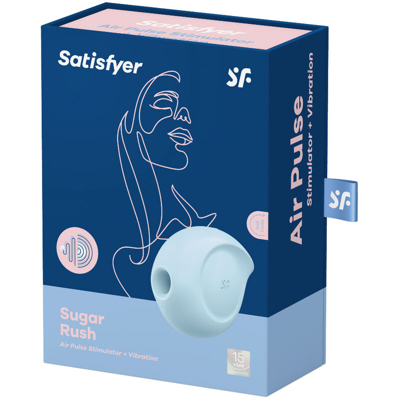 Satisfyer - Stimulateur et Vibrateur D'Impulsions D'Air Sugar Rush Bleu