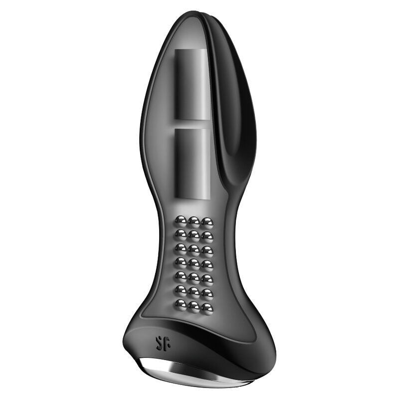 Satisfyer - Application de Plug Vibrant Rotator Plug 2+ Noir
