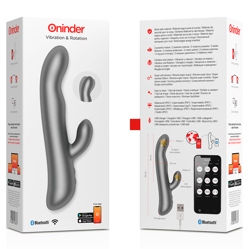 Oninder - Oslo Vibration et Rotation Noir - Application Gratuite