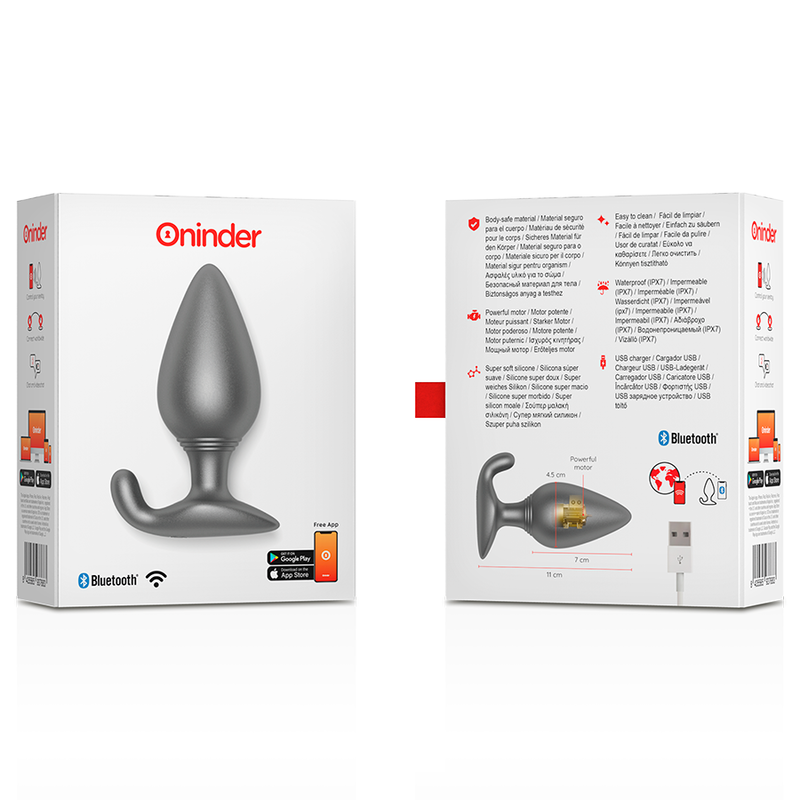 Oninder - Plug Anal Vibrant Rio Noir - Application Gratuite