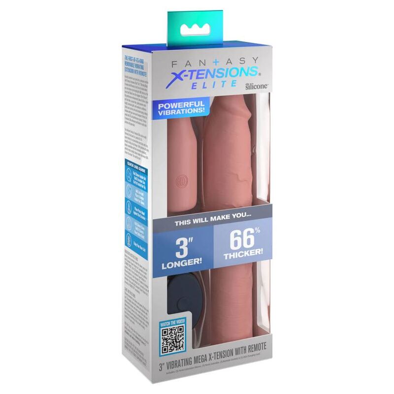 Fantasy X- Tensions - Pipedreams Manche 22,86 Cm + Plug 7,62 Cm Remote Skin