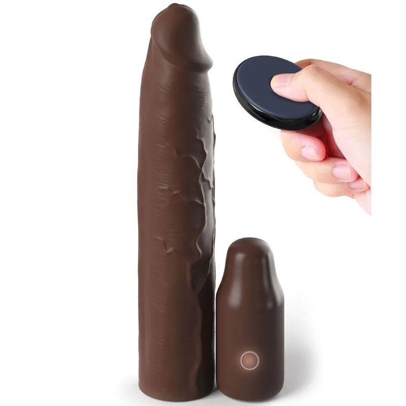 Fantasy X- Tensions - Pochette Pipedreams 22,86 Cm + Plug 7,62 Cm Telecommande Marron