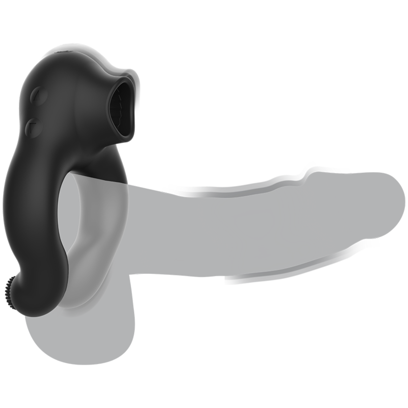 Black&silver - Anneau Vibrateur en Silicone 3 Moteurs Rechargeable Noir