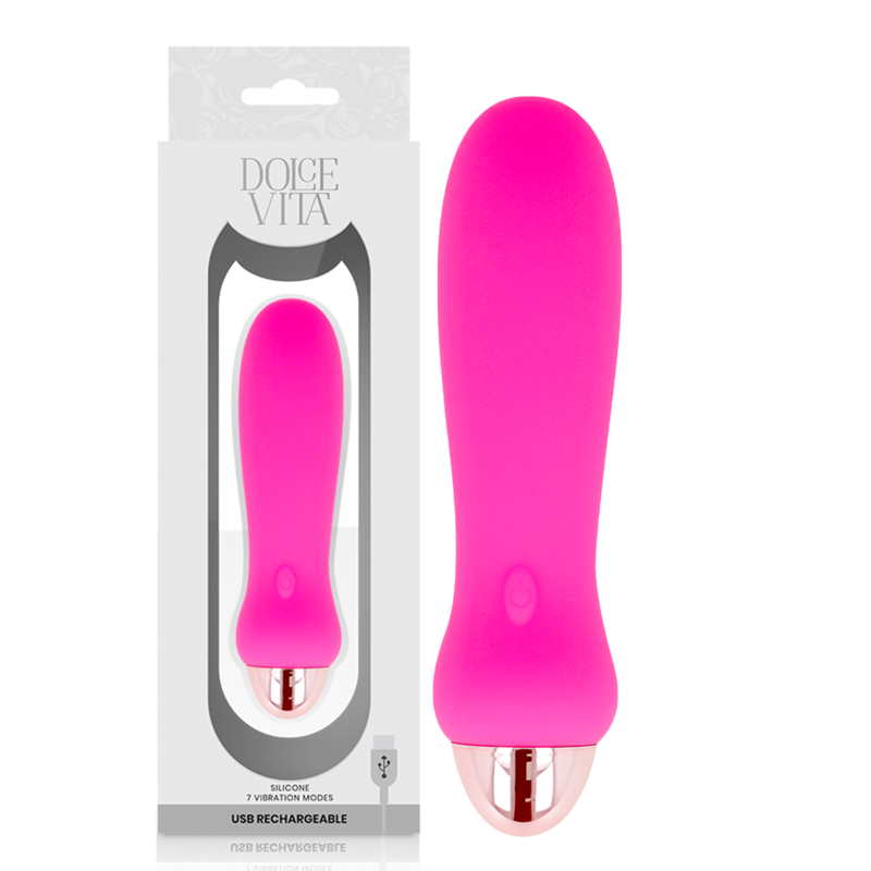 Dolce Vita - Vibrateur Rechargeable Cinq Rose 7 Vitesses
