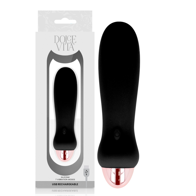 Dolce Vita - Vibrateur Rechargeable Cinq Noir 7 Vitesses