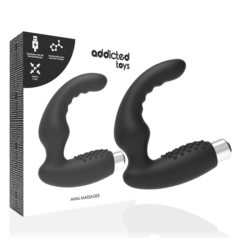 Addicted Toys - Vibrateur Prostatique Rechargeable Modèle 2 - Noir