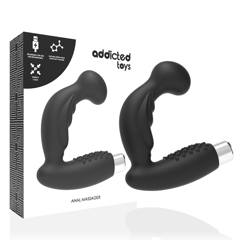 Addicted Toys - Vibrateur Prostatique Rechargeable Modèle 3 - Noir