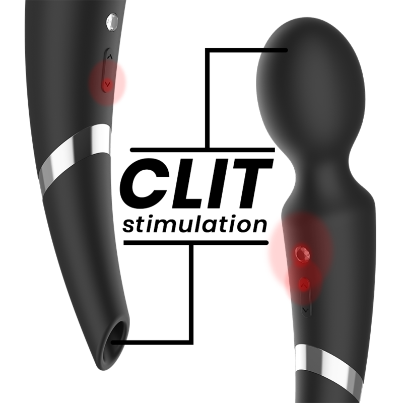 Black&silver - Baguette et Ventouse Beck 2 en 1 Silicone