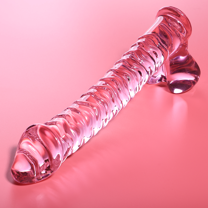 Nebula Series By Ibiza - Modèle 23 Gode en Verre Borosilicate Rose 21.5 Cm -o- 4 Cm