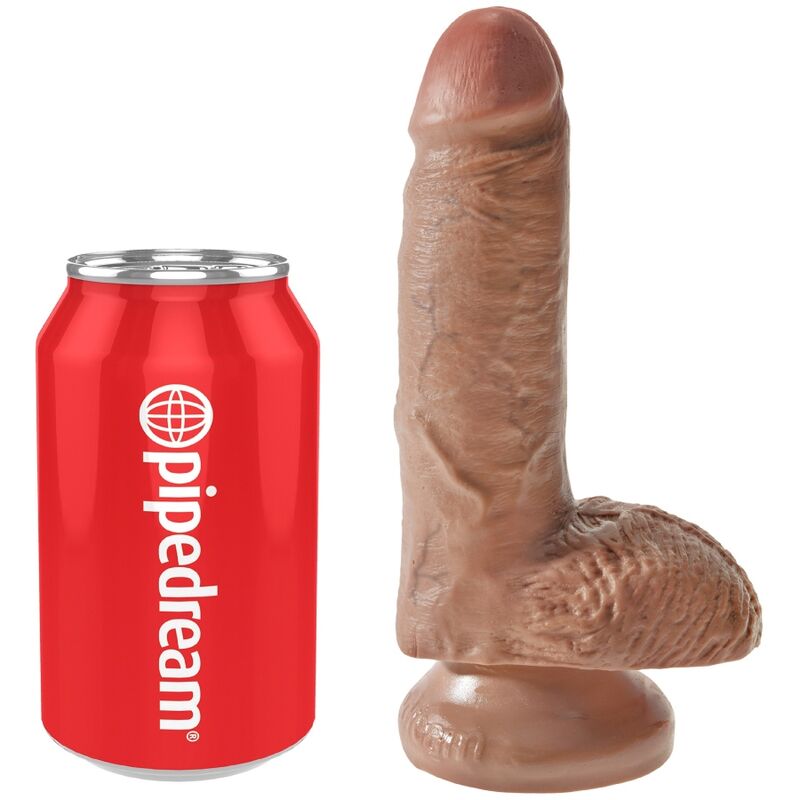 King Cock - Pénis Réaliste avec Boules 13.2 Cm Caramel