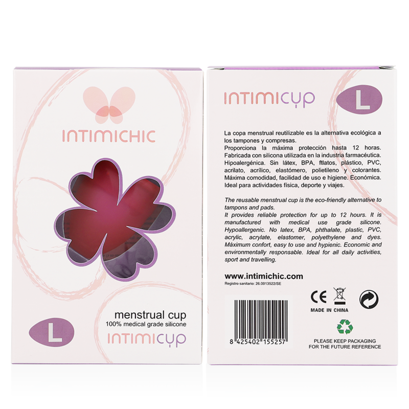 Intimichic - Coupe Menstruelle en Silicone Médicale - Taille L