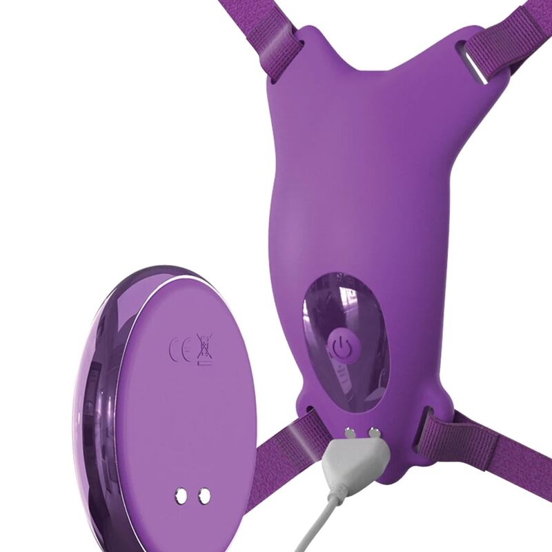 Fantasy For Her - Harnais Papillon Vibrant, Rechargeable & Télécommande Violet
