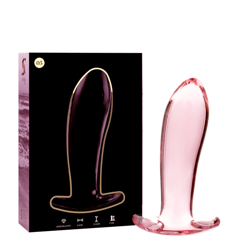 Nebula Series By Ibiza - Plug Anal Modèle 5 Verre Borosilicate Rose 12.5 Cm -o- 3.5 Cm