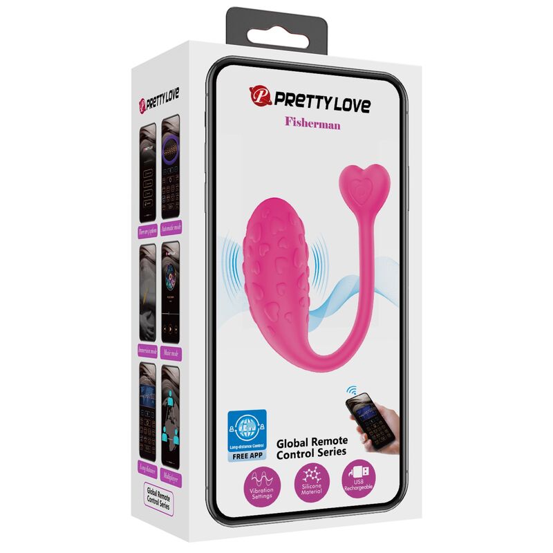 Pretty Love - Oeuf Vibrant Rose Fisher Contrôlé par Application