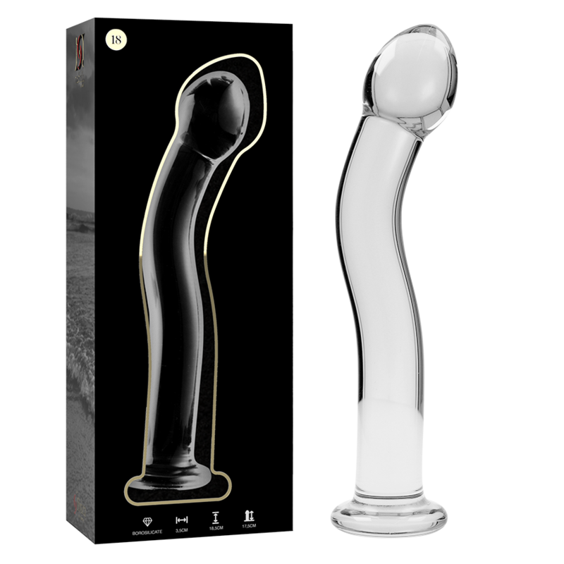 Nebula Series By Ibiza - Modèle 18 Gode en Verre Borosilicate Clair 18.5 Cm -o- 3.5 Cm