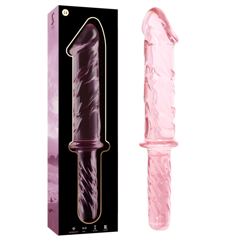 Nebula Series By Ibiza - Modèle 24 Gode en Verre Borosilicate Rose 28.5 Cm -o- 5 Cm