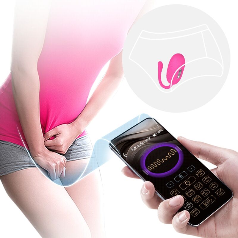 Pretty Love - Oeuf Vibrant Rechargeable Doreen Magenta Télécommande