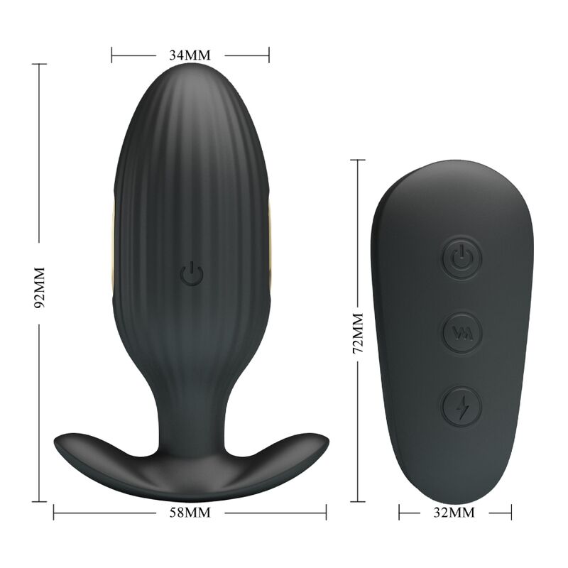 Pretty Love - Vibrateur Anal Rechargeable Kelly Plug Noir