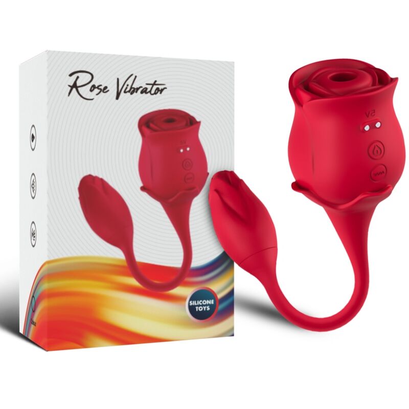 Armony - Aspirateur et Vibrateur de Clitoris Rose 10 Modes Rouge