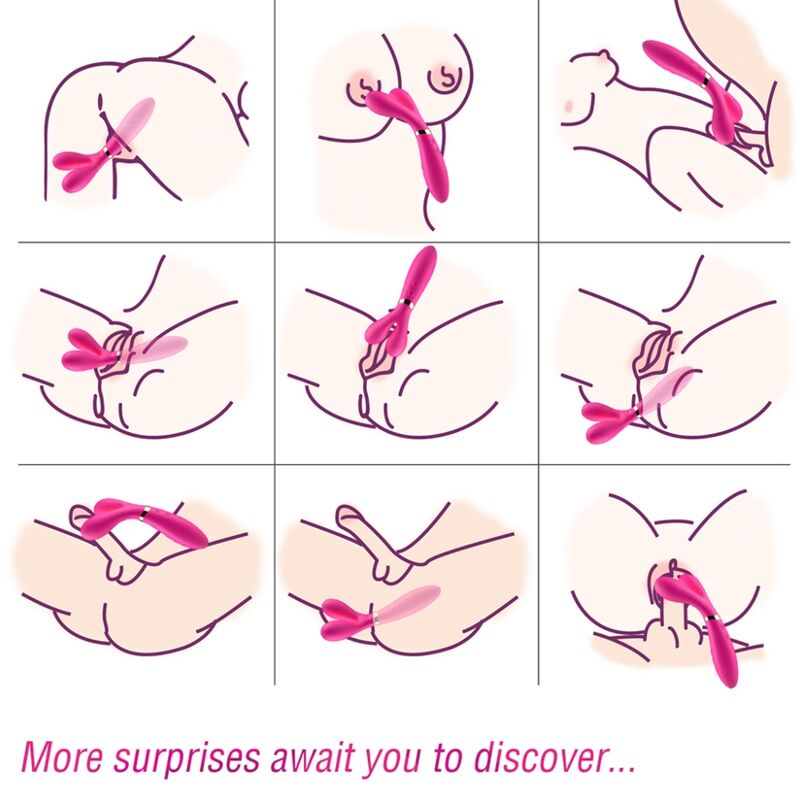 Armony - Y-wand Massage & Vibrateur Double Tête Fuchsia