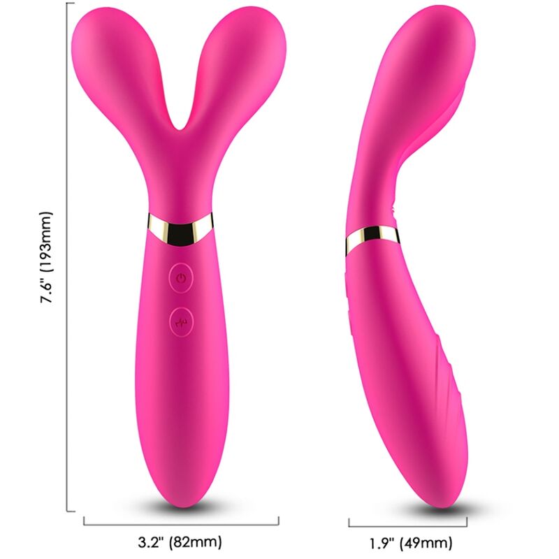 Armony - Y-wand Massage & Vibrateur Double Tête Fuchsia