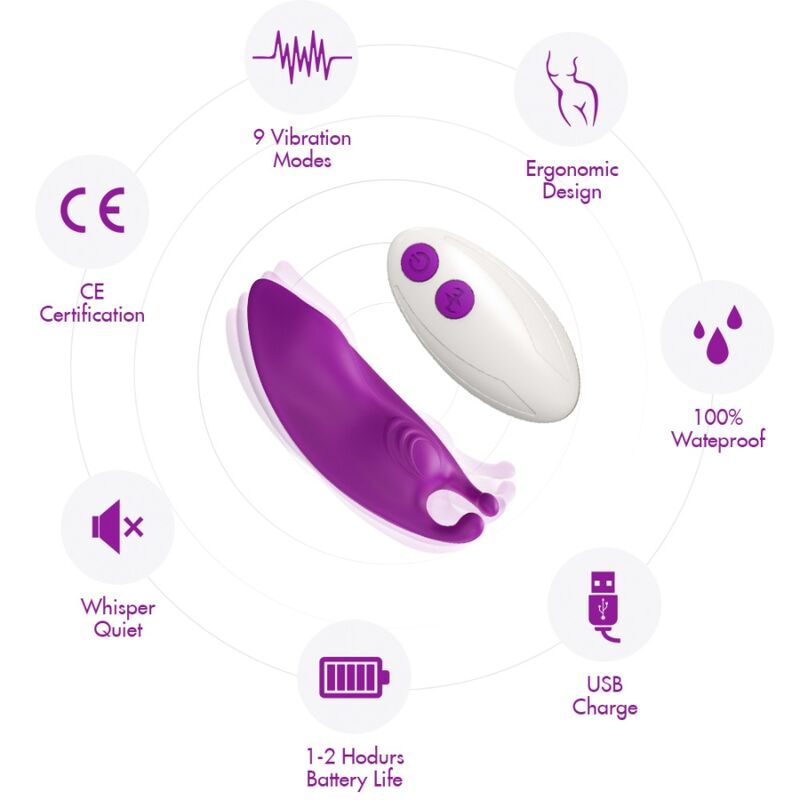 Armony - Honeybee Wearable Panties Vibrateur G-spot Télécommande Fuchsia