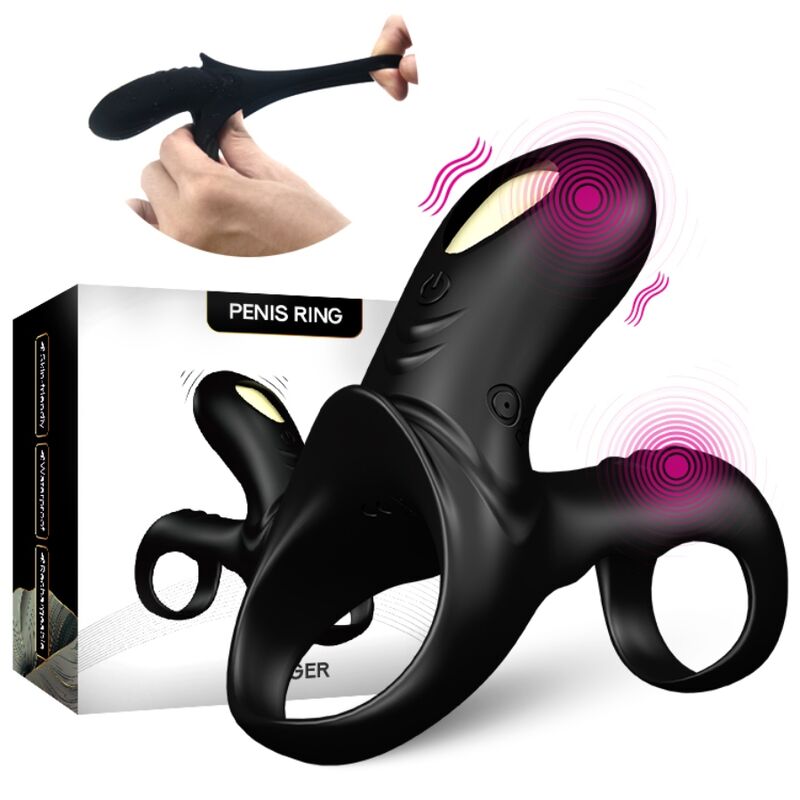 Armony - Anneau Vibrateur Double Ranger pour Couples Noir