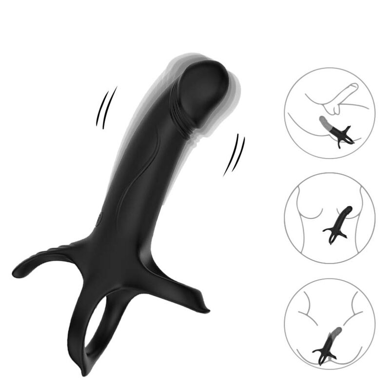 Armony - Gode avec Anneau et Vibrateur Télécommande Noir