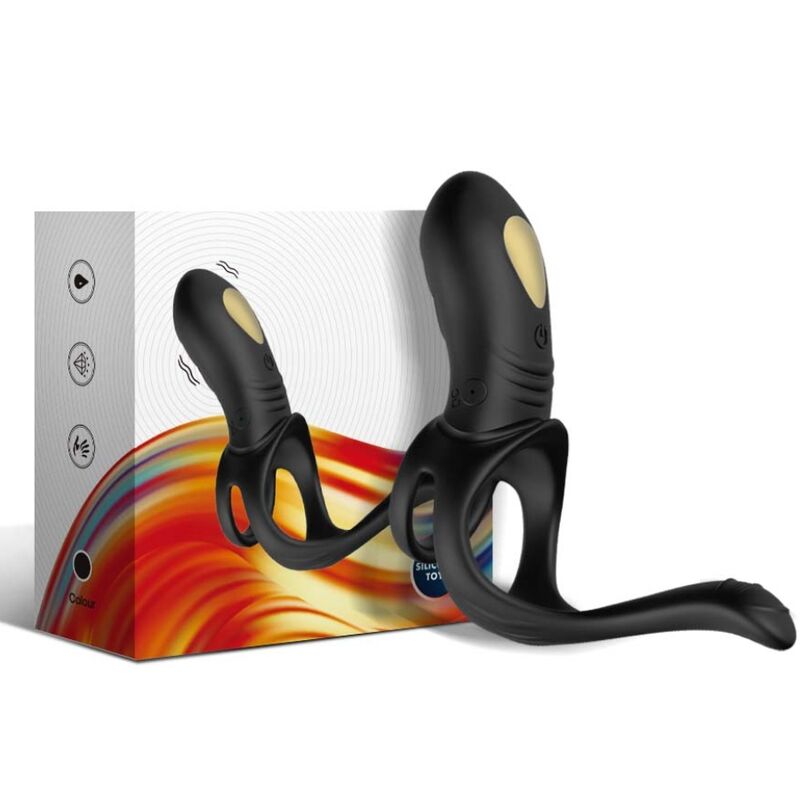 Armony - Vibrateur Jumper Ring pour Couples & Plug Anal Noir