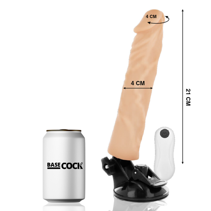 Basecock - Vibrateur Réaliste Télécommande Naturel 21 Cm -o- 4 Cm