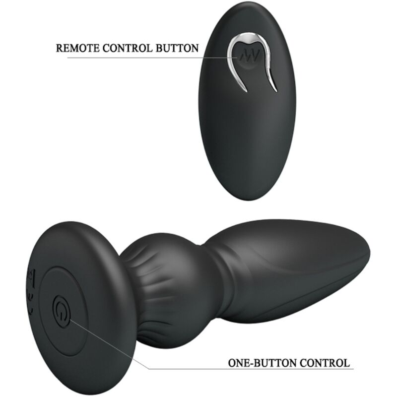 Mr Play - Puissant Vibrateur Télécommande Plug Anal Noir