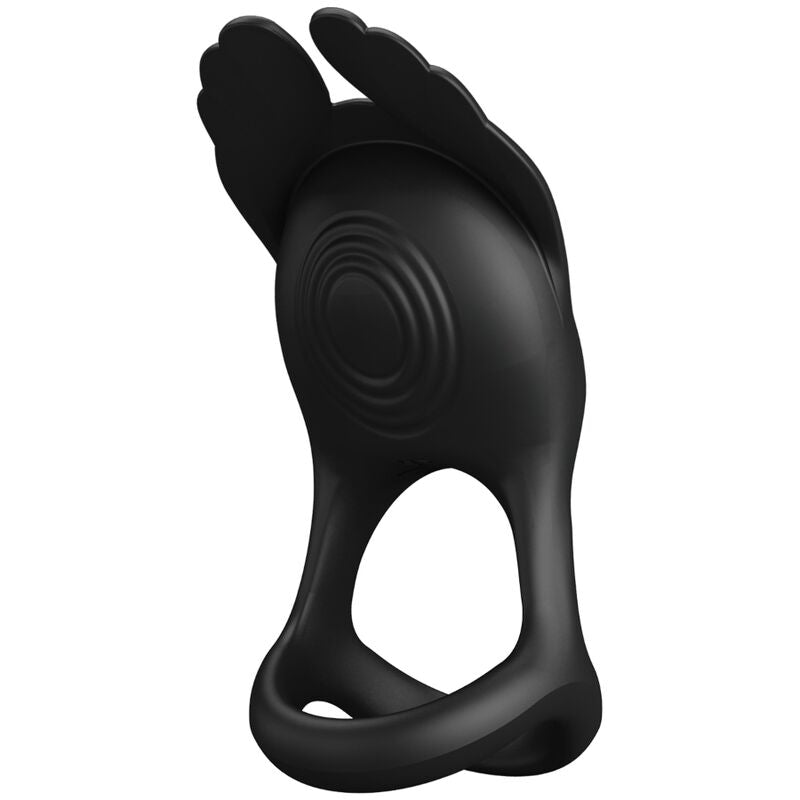 Pretty Love - Silas Anneau Pénis Vibrant 7 Vibrations Silicone Noir