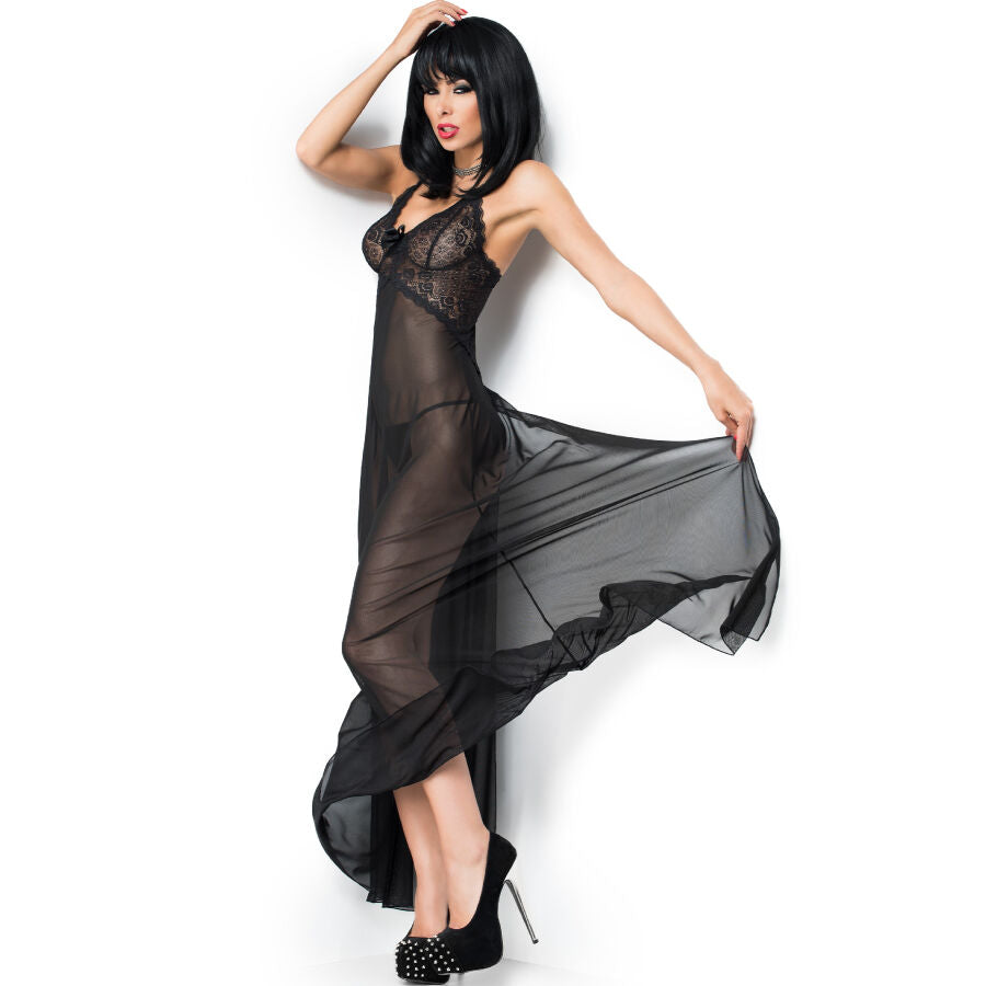 Chilirose - Cr 3883 Babydoll Longue Noir S/m