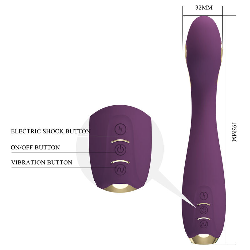 Pretty Love - Hector Electroshock Vibrateur par App Control Violet