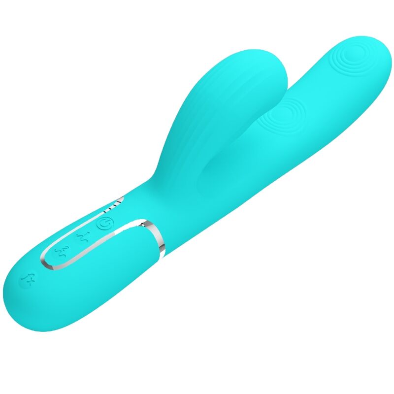 Pretty Love - Perlita Vibrateur Multifonction 3 en 1 Point G Vert Aqua