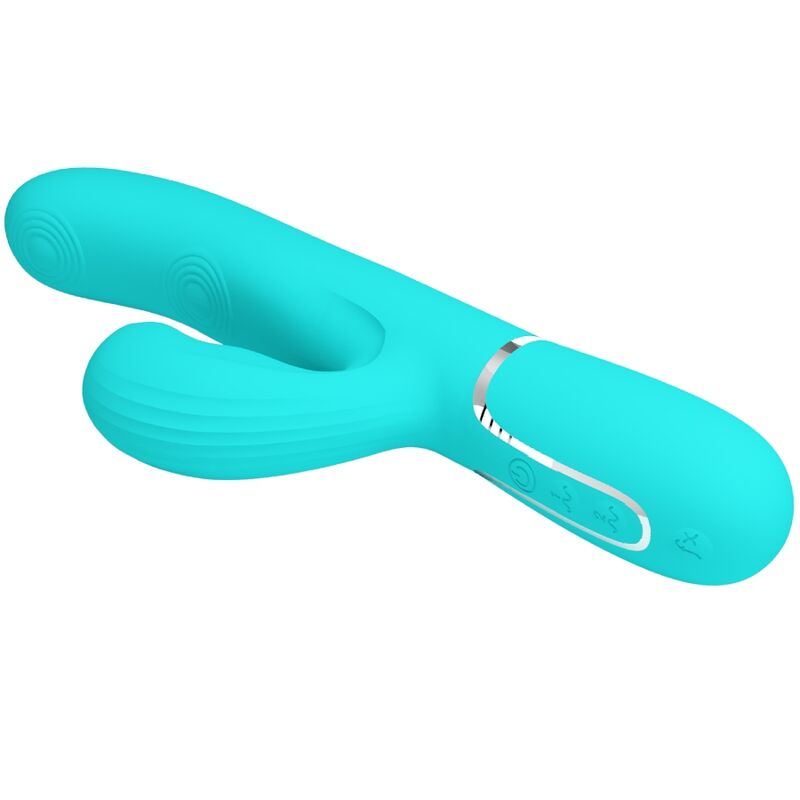 Pretty Love - Perlita Vibrateur Multifonction 3 en 1 Point G Vert Aqua