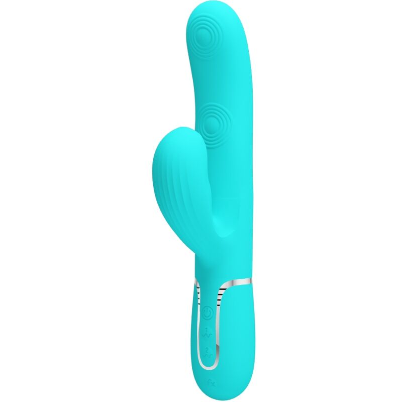 Pretty Love - Perlita Vibrateur Multifonction 3 en 1 Point G Vert Aqua