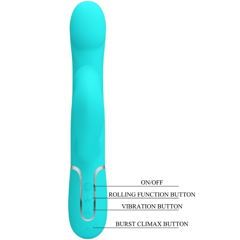 Pretty Love - Perles Vibrateur Lapin Vert Aqua