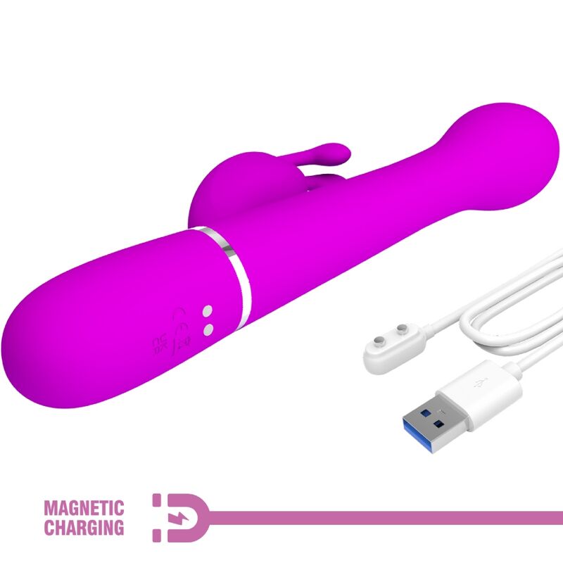 Pretty Love - Vibrateur Dejon Rabbit 3 en 1 Multifonction Violet