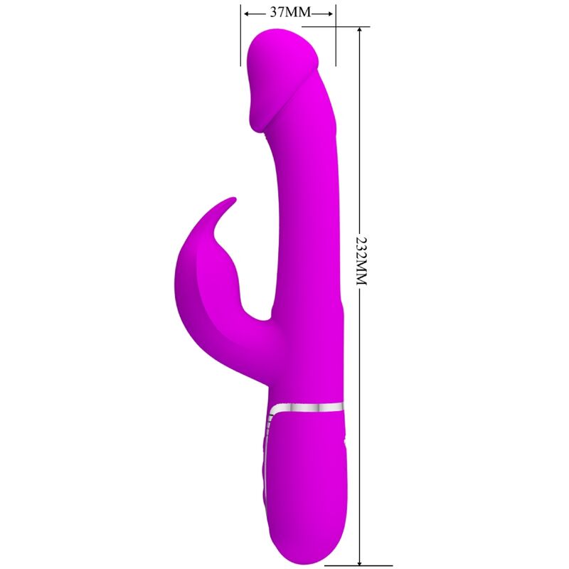 Pretty Love - Vibrateur Dejon Rabbit 3 en 1 Multifonction Fucsia