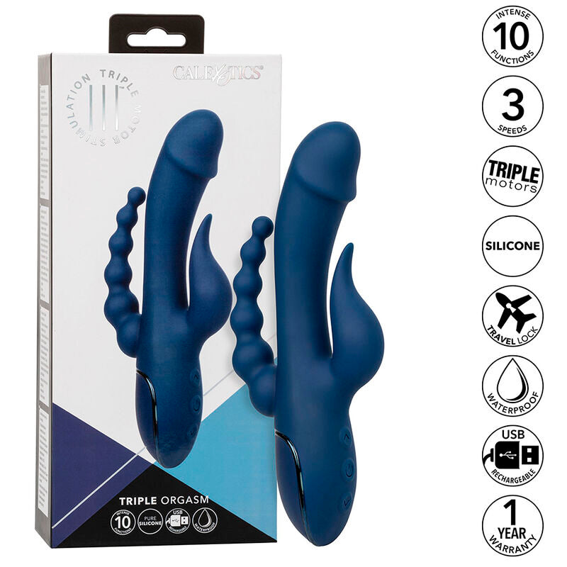Calexotics - Vibrateur Triple Orgasme Bleu