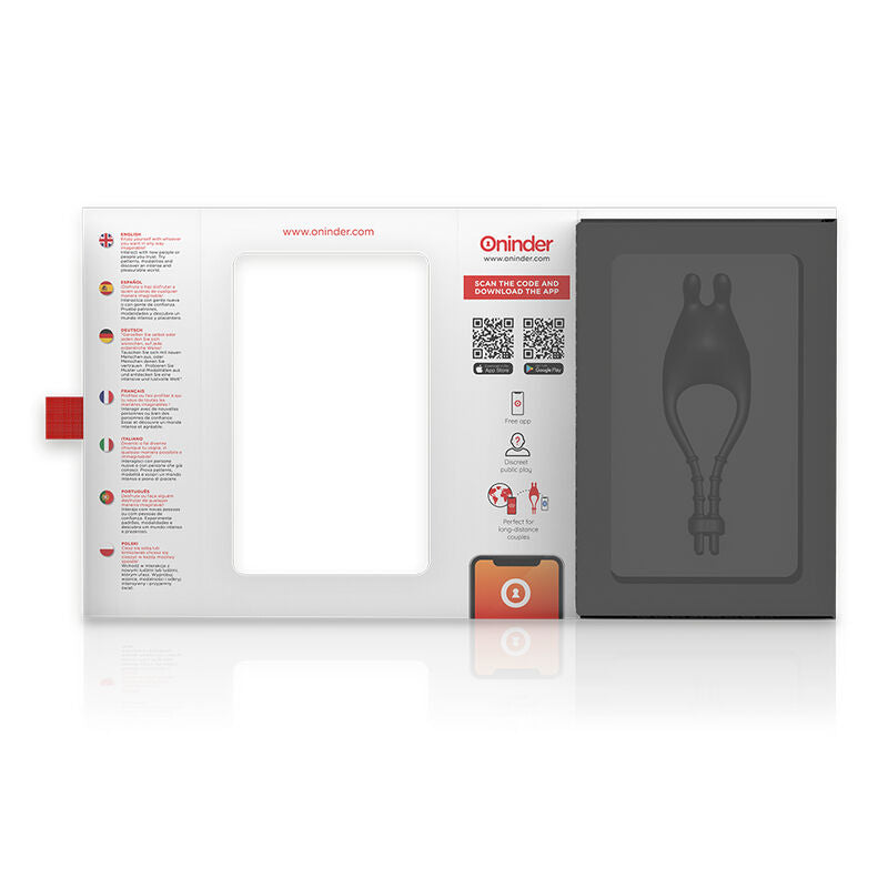 Oninder - Anneau Vibrateur Réglable Rechargeable Pampa avec Stimulateur de Clitoris 10 Vitesses - Application Gratuite
