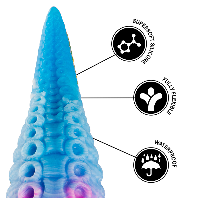 Epic - Phorcys Godemichet à Tentacules Bleus Grande Taille