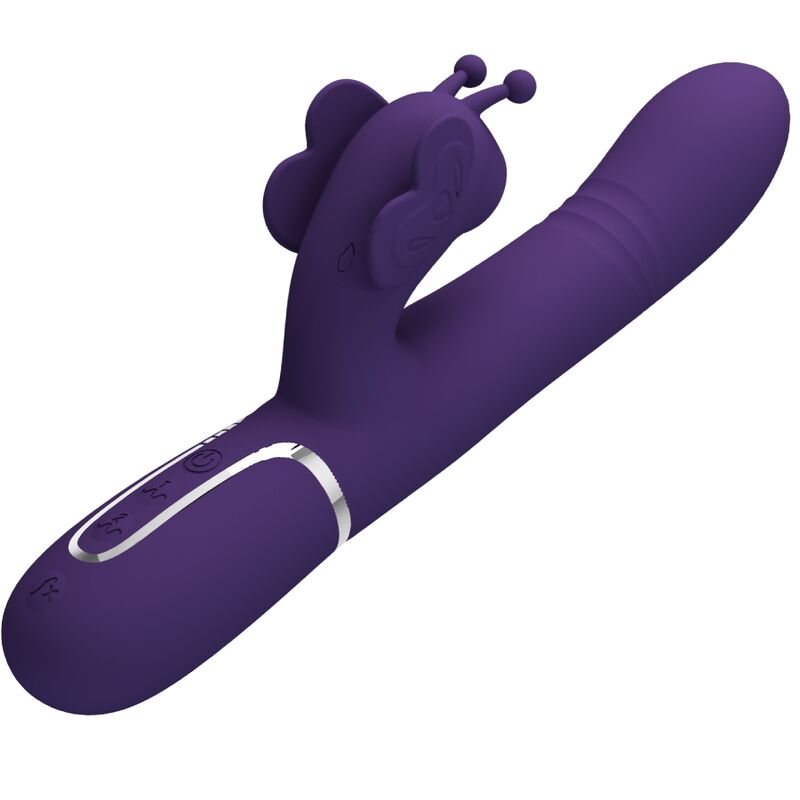 Pretty Love - Vibrateur Multifonction Lapin 4 en 1 Papillon Violet