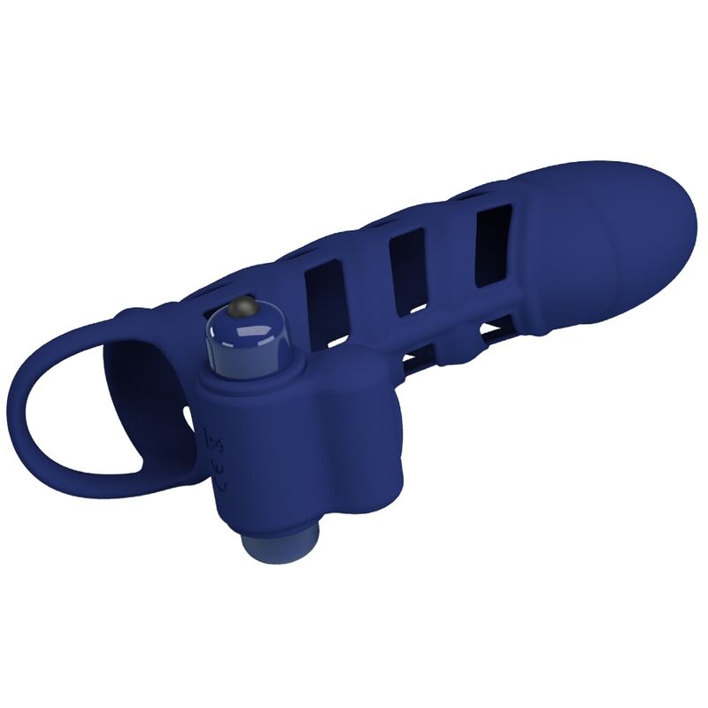 Pretty Love - Altaf Anneau Vibrateur avec Gaine en Silicone Bleu