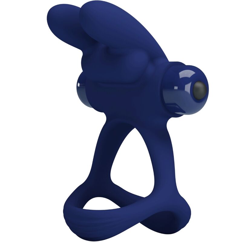 Pretty Love - Francisco Double Anneau Vibrant Lapin Bleu