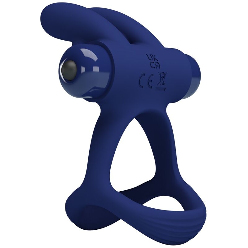 Pretty Love - Francisco Double Anneau Vibrant Lapin Bleu